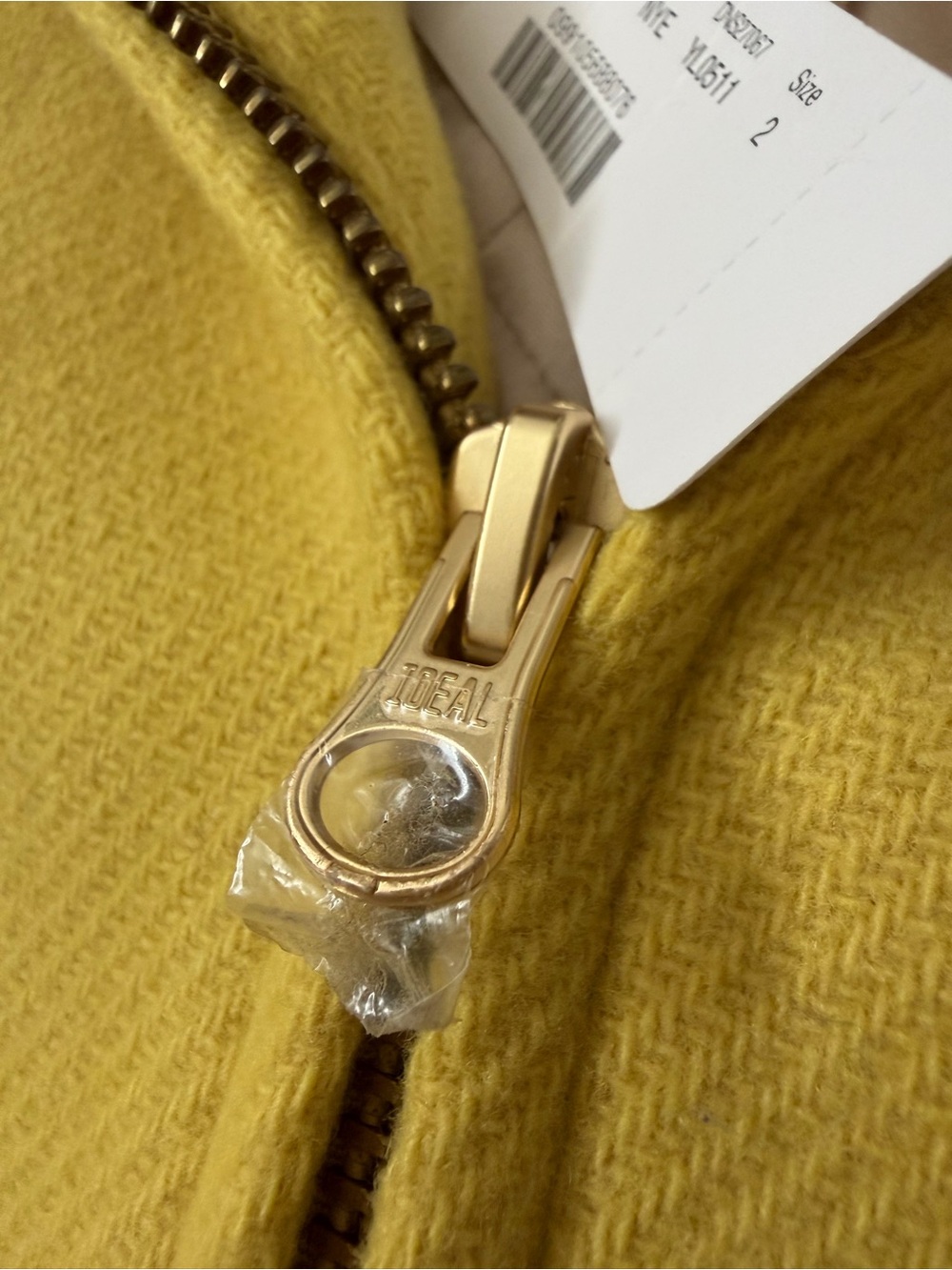 NEW J. Crew Yellow Lodge Coat Size 2 - Picture 4 of 11